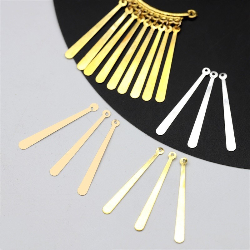 5 phiến treo dài 38mm - 48mm nguyên liệu làm trâm làm trang sức cổ trang cosplay cổ phục có màu KC