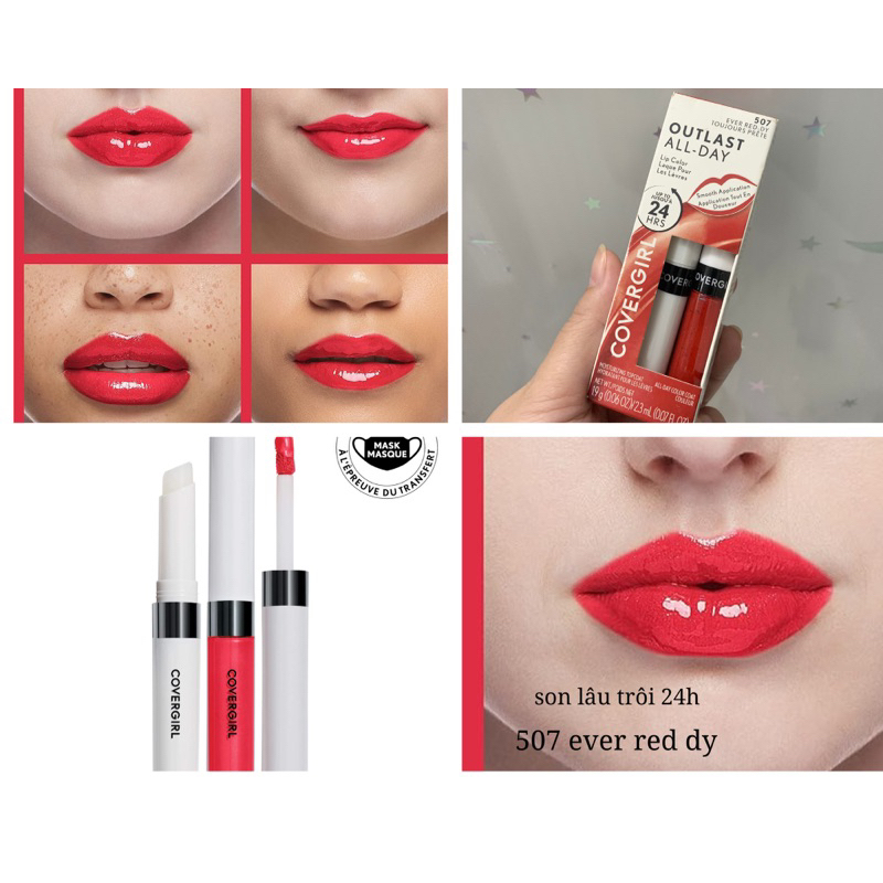 SON LÂU TRÔI 24h COVERGIRL OUTLAST ALL DAY TWO STEP LIPCOLOR