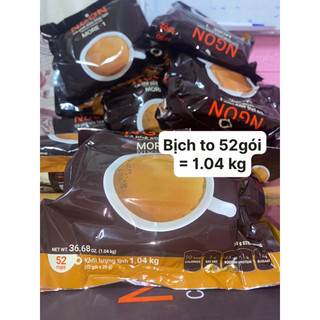Combo 2 bịch cà phê ngon trần quang bịch lớn 52 gói dài nhỏ