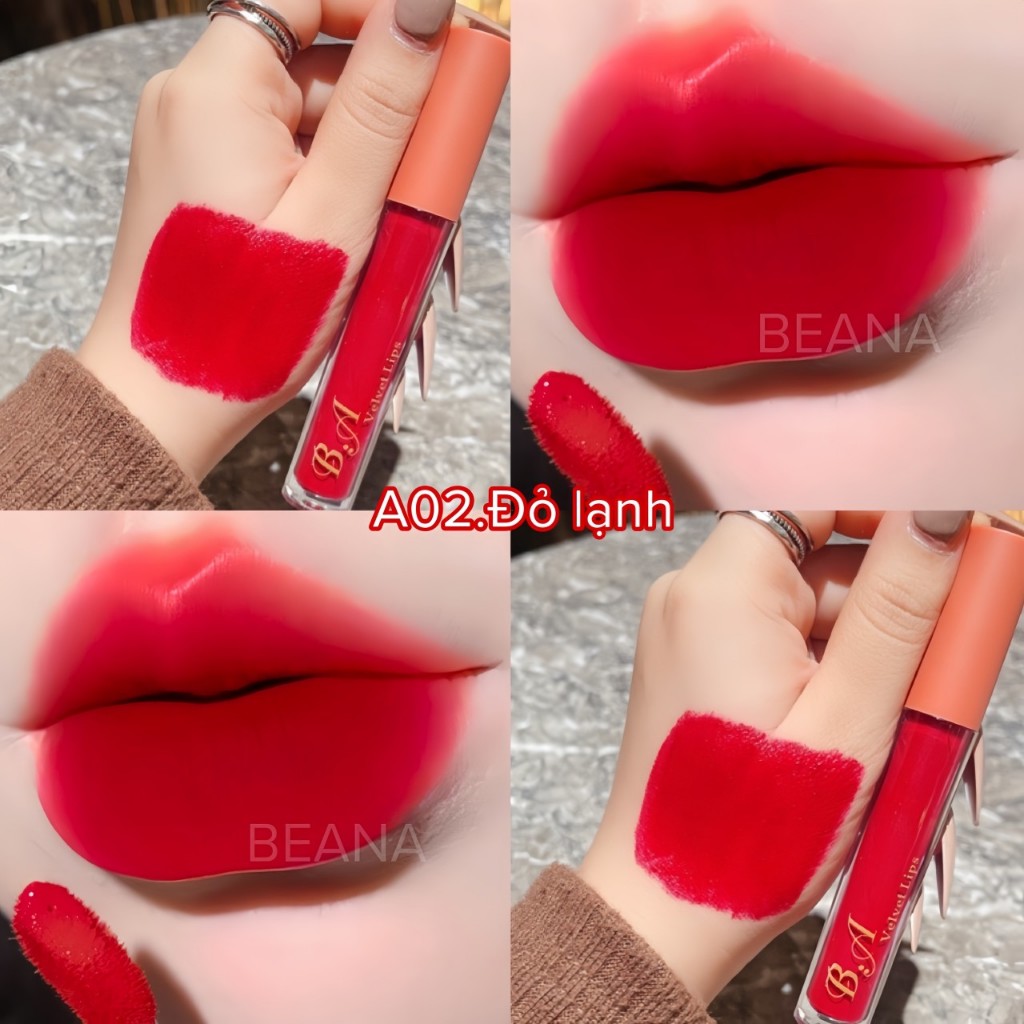 [ Đỏ lạnh ] Son kem cao cấp B.A Beauty