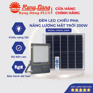 Đèn led chiếu pha năng lượng mặt trời rạng đông 200w model: cp03.sl 200w