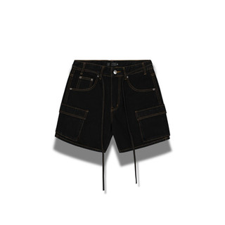 (Chính Hãng AMRISH) Quần Cargo Wide Leg Denim Shorts - Indigo Black