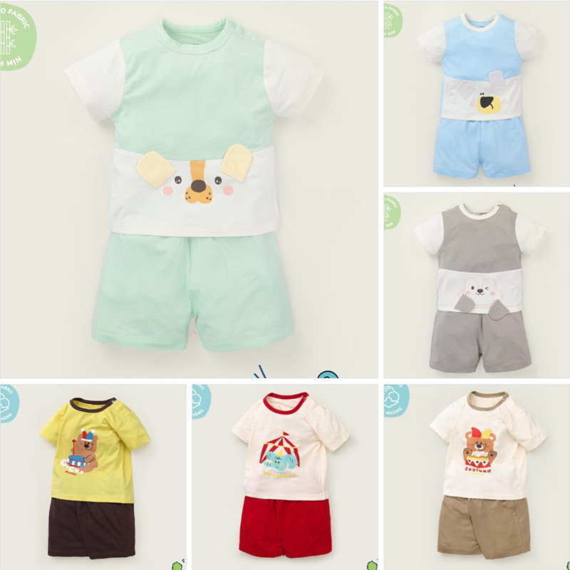 Bộ cộc mompa va UALAROGO mềm mịn mát cho bé trai bé gái