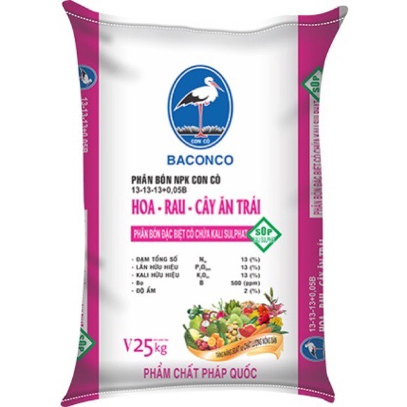 Phân tan chậm NPK 13-13-13+TE  chuyên dùng cho hoa, cây ăn quả, cây trồng ban công sân thượng