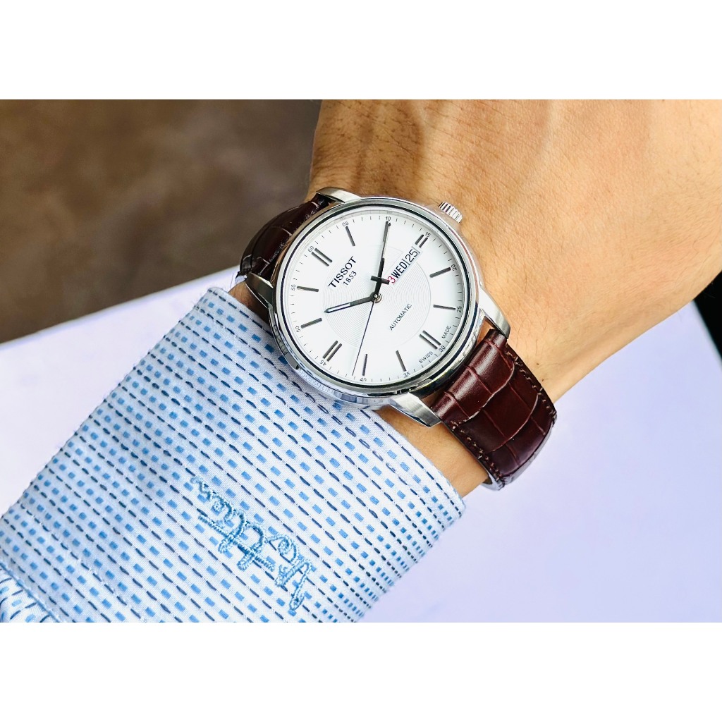 Đồng hồ nam dây da Tissot Automatic T065.430.16.031.00