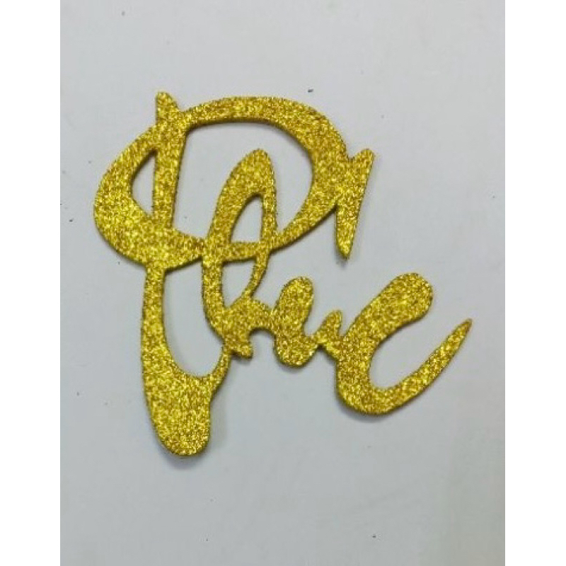 Chữ Xốp Nhũ Kim Tuyến Dán Dưa , Dừa, Trụ Nhung, Trang Trí Tường 10cm