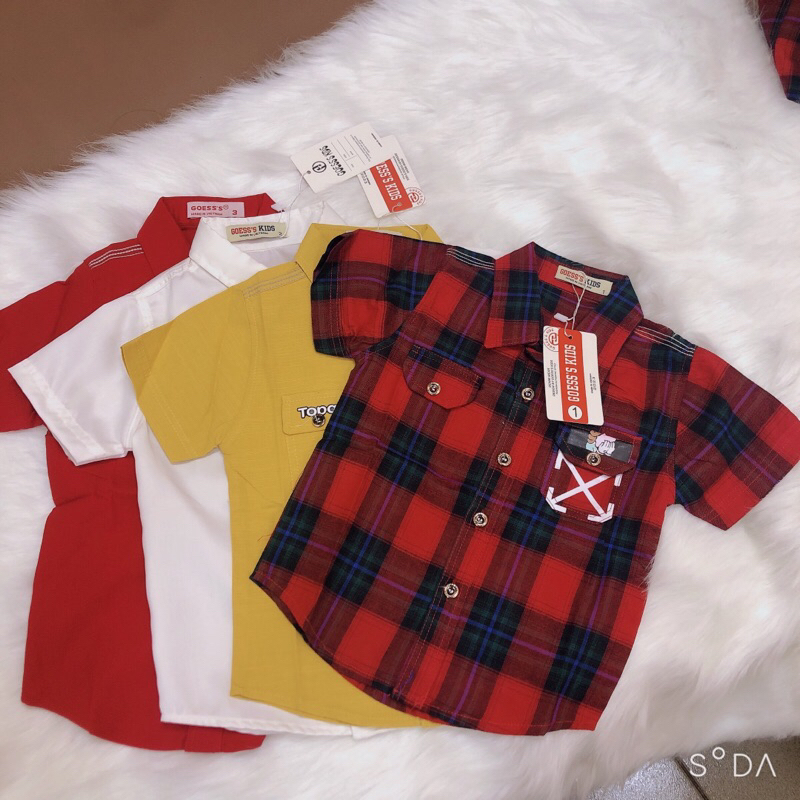 Áo sơ mi bé trai 8-25kg siêu đẹp hàng bán shop