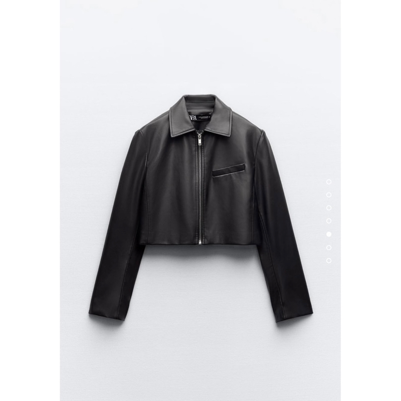 Áo da croptop Zara Authentic