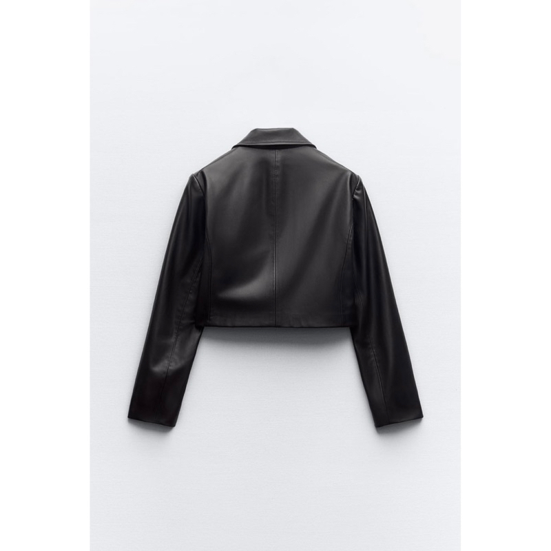 Áo da croptop Zara Authentic