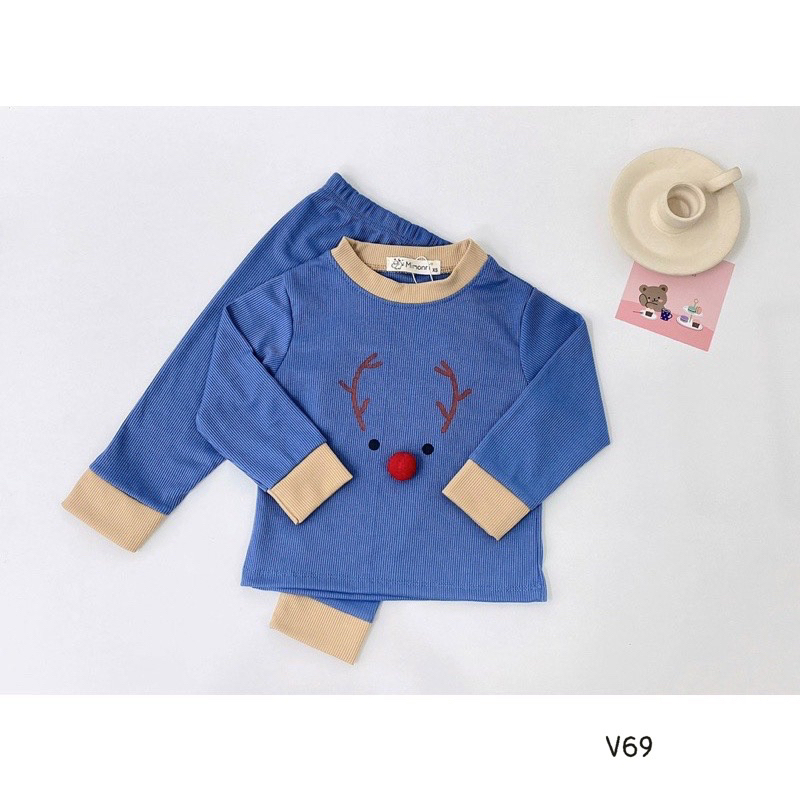 Bộ thun gân Noel cho bé