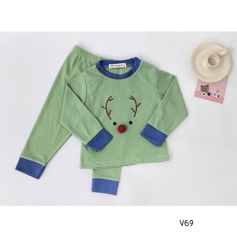 Bộ thun gân Noel cho bé