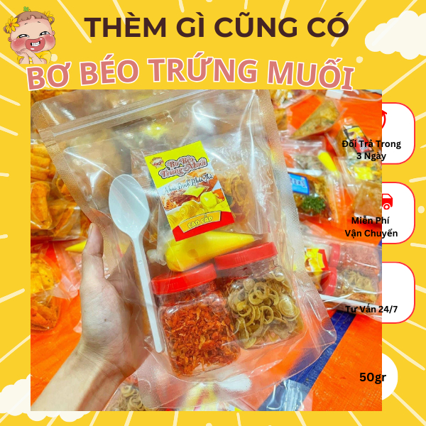 SET BÁNH TRANG PHƠI SƯƠNG DẺO TÔM BƠ BÉO TRỨNG MUỐI, MUỐI BÉO 2-3 NGƯỜI ĂN- THÈM GÌ CŨNG CÓ