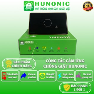 Công Tắc Cảm Ứng Wifi Thông Minh Hunonic, Công Tắc Hẹn Giờ, Giá Rẻ, Điều Khiển Từ Xa Qua Điện Thoại