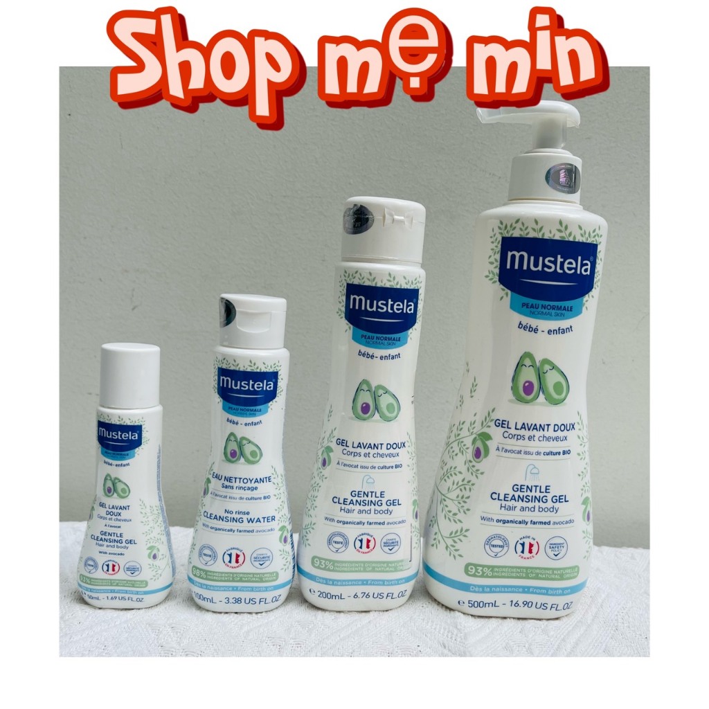 Sữa tắm gội Mustela/ Gel tắm gội dành cho bé sơ sinh & Em Bé Da Thường Gentle Cleansing Gel 500ml / 300ml 0M+
