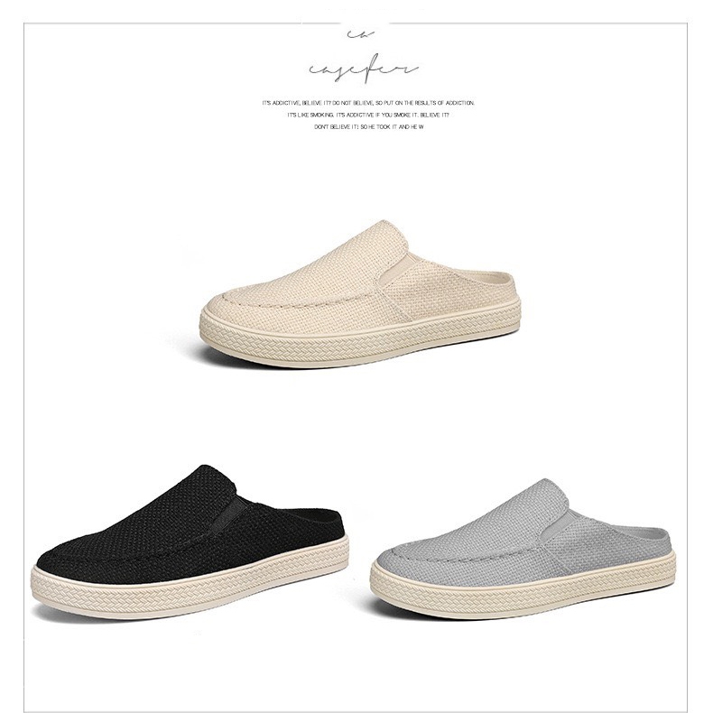 CF627 - Giày Sabo Vải Canvas Unisex Thiết Kế Đơn Giản - Giày Canvas - Sấu Vui Vẻ Official