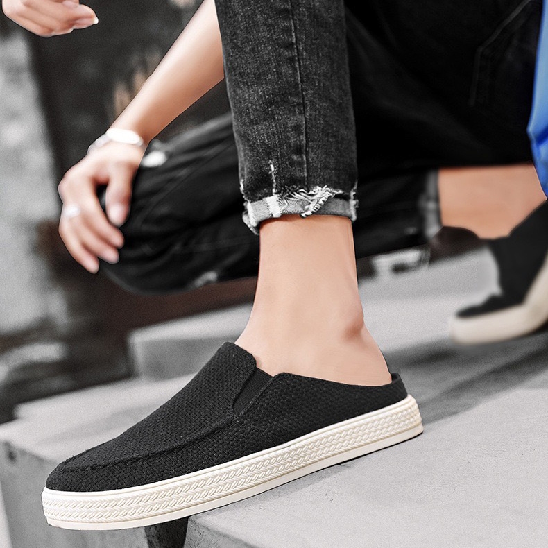 CF627 - Giày Sabo Vải Canvas Unisex Thiết Kế Đơn Giản - Giày Canvas - Sấu Vui Vẻ Official