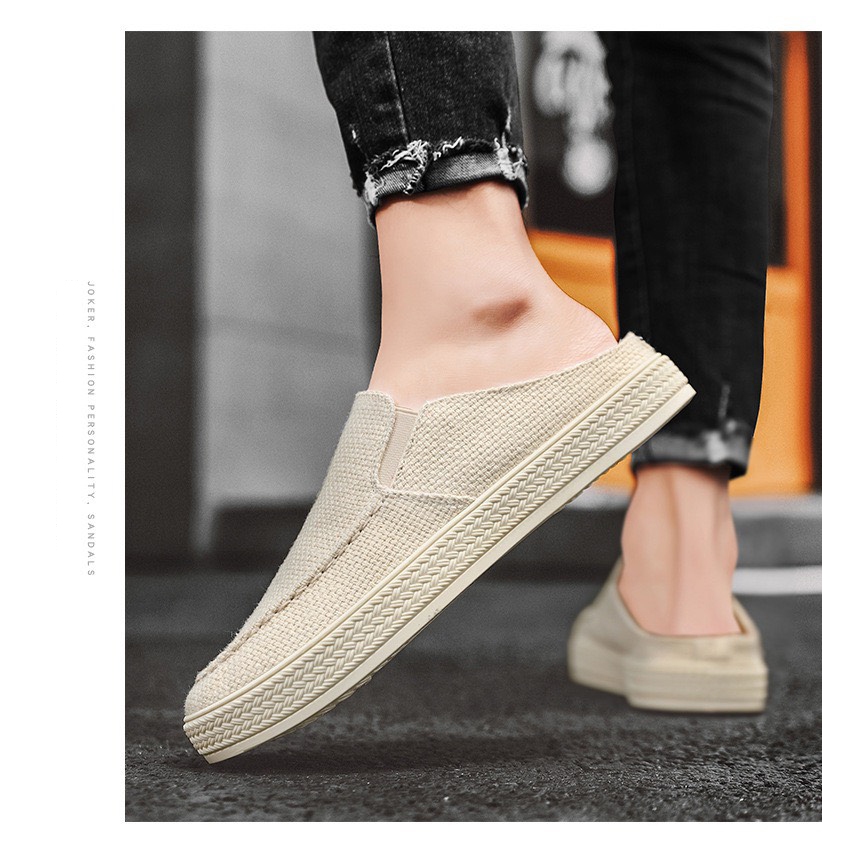 CF627 - Giày Sabo Vải Canvas Unisex Thiết Kế Đơn Giản - Giày Canvas - Sấu Vui Vẻ Official