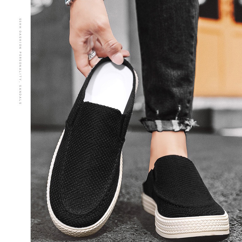CF627 - Giày Sabo Vải Canvas Unisex Thiết Kế Đơn Giản - Giày Canvas - Sấu Vui Vẻ Official
