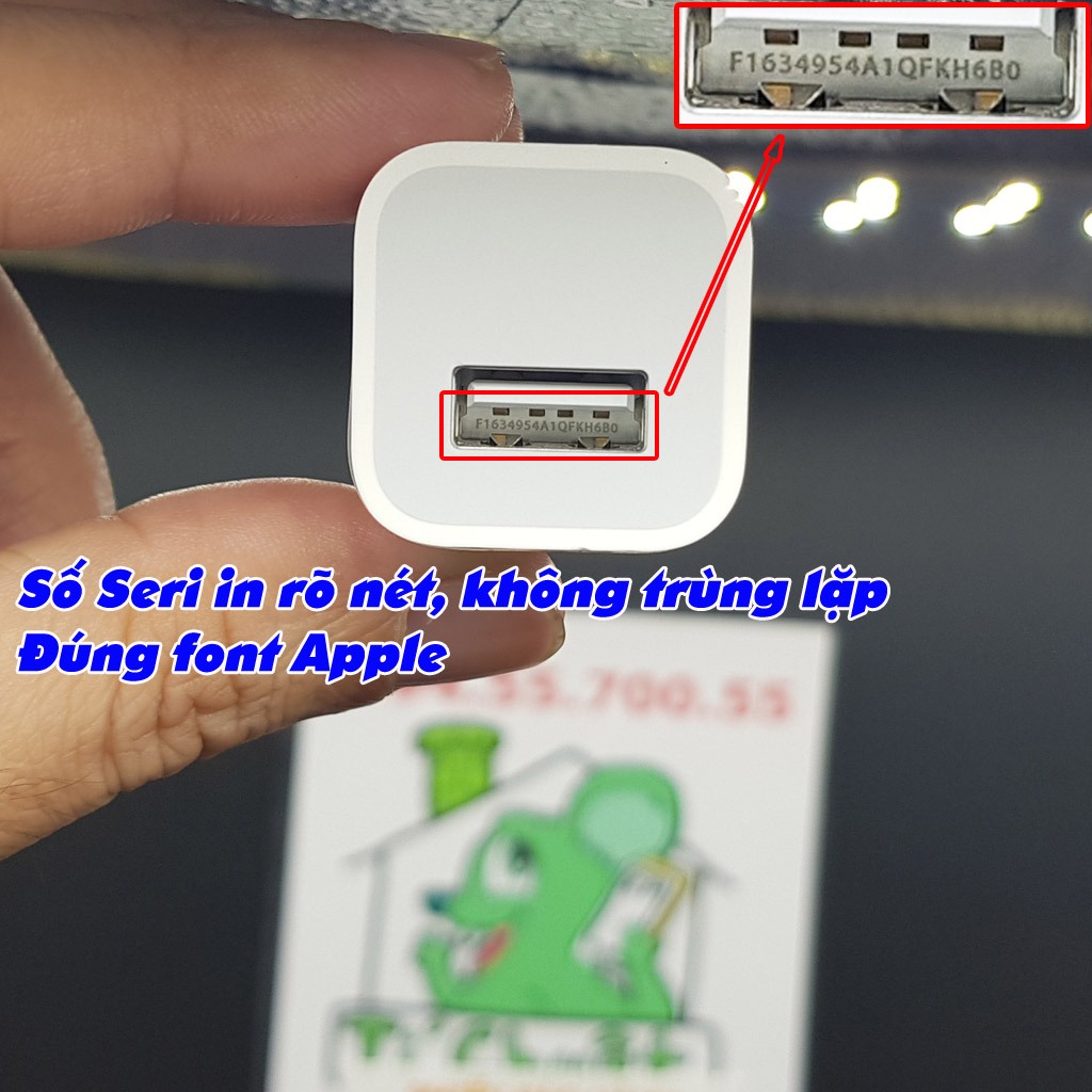 Sạc AP 5W Vuông 2 Chấu DẸT Hàng STORE Chính Hãng