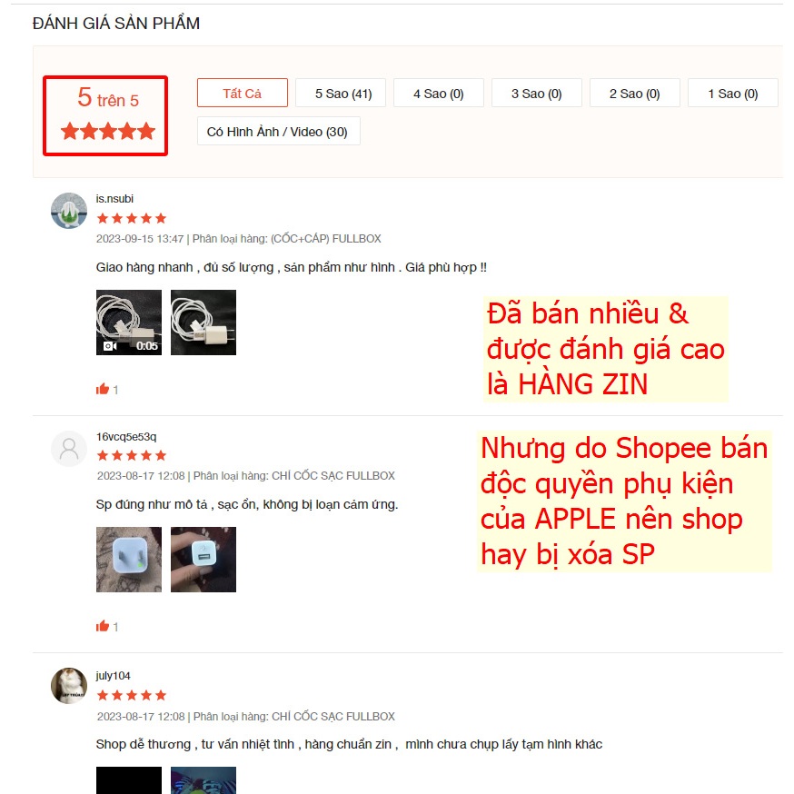 Sạc AP 5W Vuông 2 Chấu DẸT Hàng STORE Chính Hãng