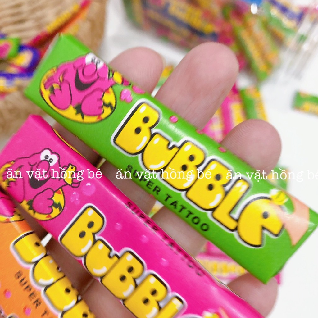 Kẹo cao su vị hoa quả có hình xăm cute