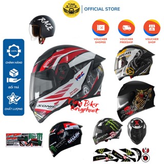 Tem Dán Mũ Bảo Hiểm Fullface Nhiều Mẫu - Decal PVC Chống Nước (5 Mẫu)
