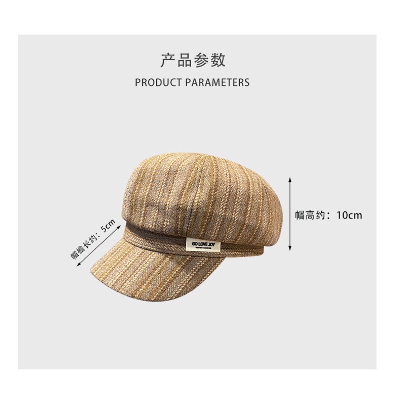 Mũ nồi mũ Beret họa tiết phong cách Nhật Bản, mũ mùa đông cho nữ