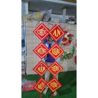 Bộ khánh nhung 32x160cm, chúc mừng năm mới - an khang thịnh vượng