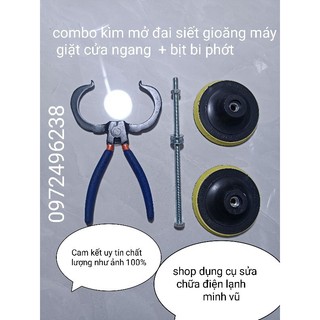 combo kìm mở đai máy giặt cửa ngang + đồ chế đầu bịt bi phớt