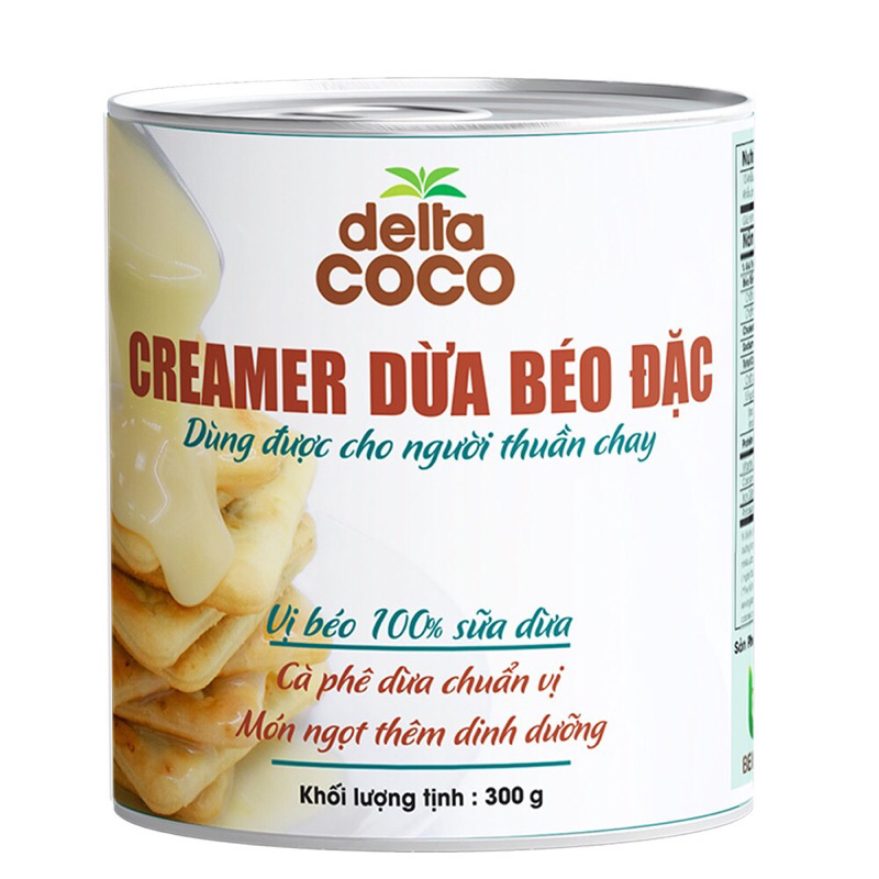 {Bán sỉ}Creamer Dừa Béo Đặc Delta Coco 300gr