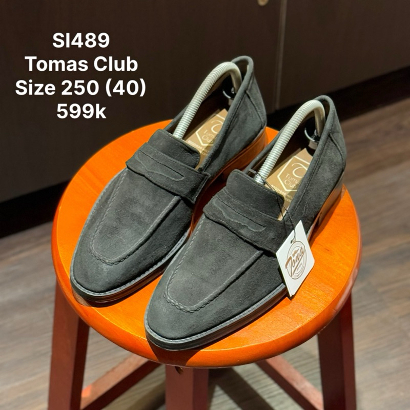 Giày PennyLoafer Da Lộn Đen SI489