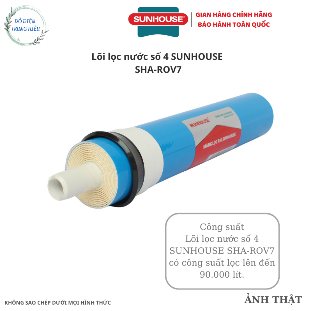 Lõi lọc nước số 4 SUNHOUSE SHA-ROV7 - Lõi lọc nước RO Hàng Chính Hãng