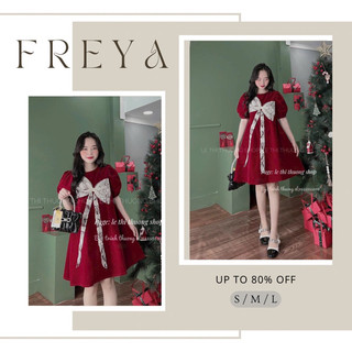 🛍Đầm váy nữ 🛍Đầm nhung đỏ đáng iu,Váy nhung babydoll phối nơ ren xoè nhẹ nhàng cưng lắm,Váy nhung fom rộng đi chơi noel