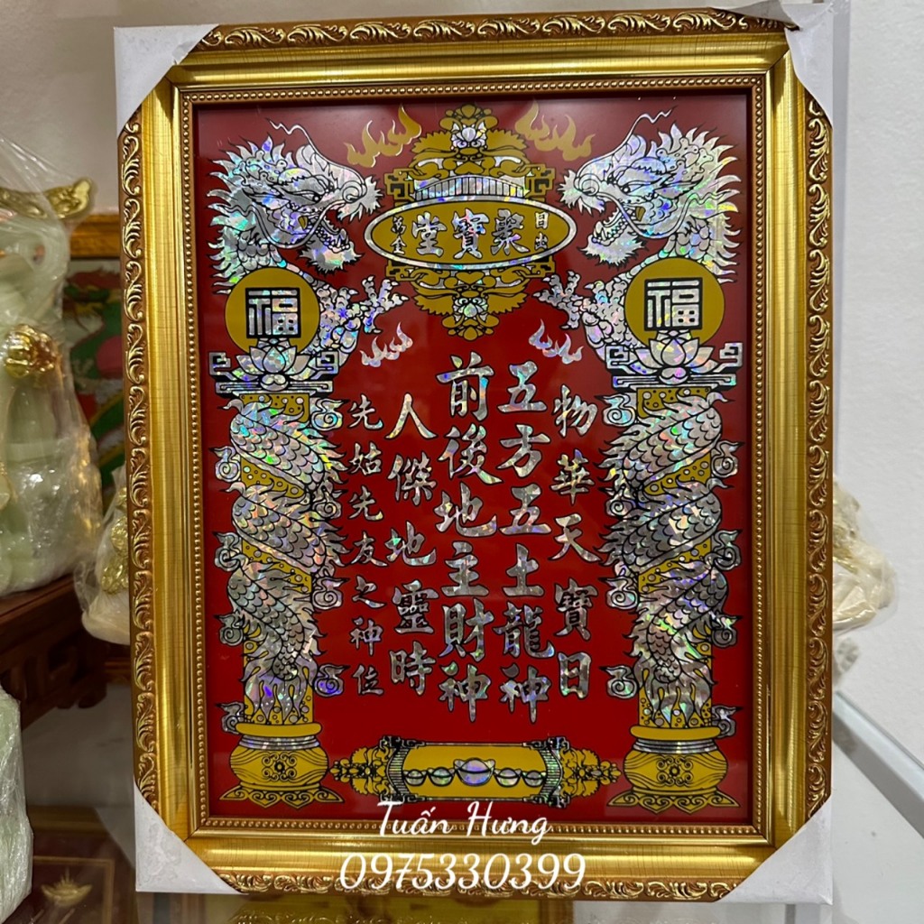 Bài vị Thần Tài - Chủ đất - Bài vị Tài địa - Bài vị thần tài ông địa - Bài Vị Thần Tài Thổ Địa sẵn kho,hàng loại 1