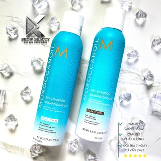 Dầu Gội Khô Moroccanoil Làm Sạch Dưỡng Bảo Vệ Cho Nền Tóc Tối, Nền Tóc Sáng