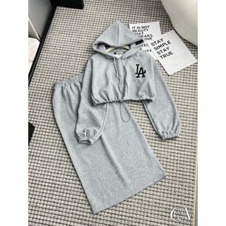 Sét áo nỉ mũ chữ+chân váy
