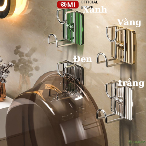 Móc Dán Tường Siêu Dính Treo Đồ OMI Bằng Acrylic Trong Suốt Chống Nước Móc, Dán Tường Siêu Dính