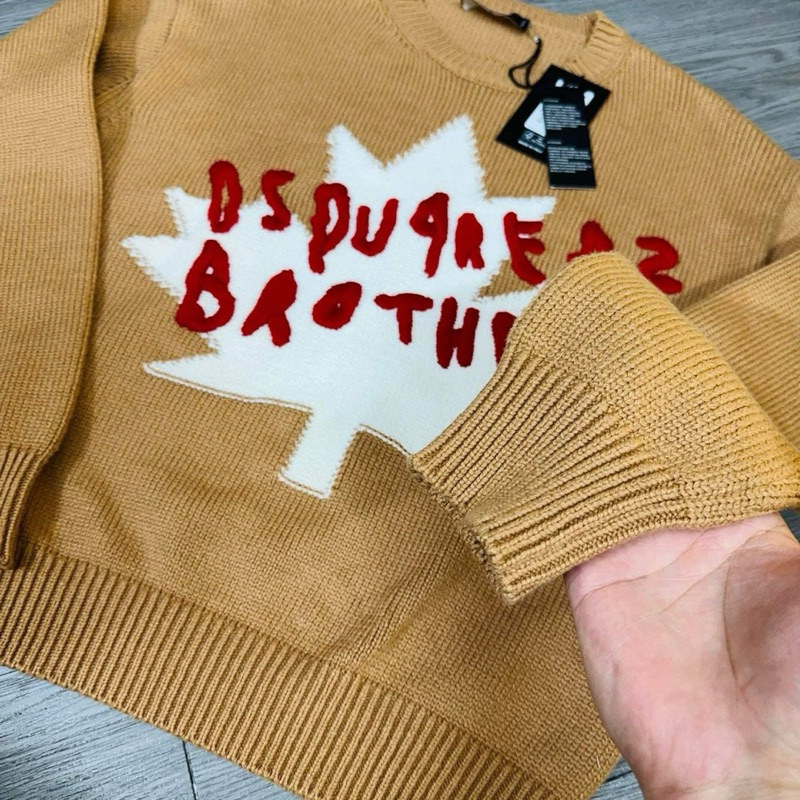 Áo Sweater len - DSQ - dsq2 brothers logo lá 2 màu new 2023