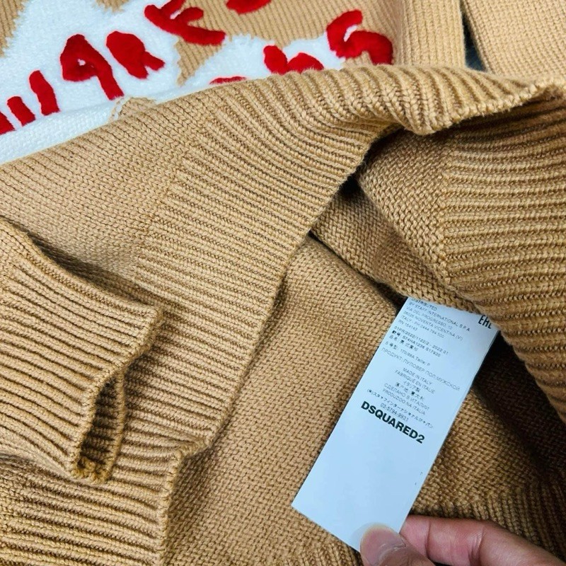 Áo Sweater len - DSQ - dsq2 brothers logo lá 2 màu new 2023