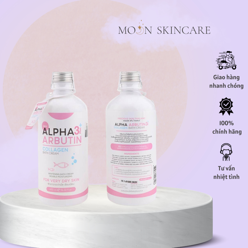 Sữa Tắm Dưỡng Trắng Da Alpha Arbutin 3+ Chính hãng Thái Lan 350ml