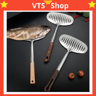 Bàn sản to - Dụng cụ lật nguyên con cá - Xẻng inox chiên trứng lật thịt gắp thức ăn nóng, xẻng rán cá