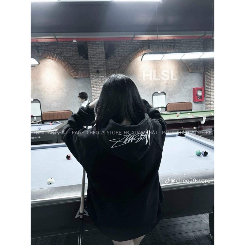 Hoodie nỉ thêu mũ Stussyyy siêu hót full size nam nữ
