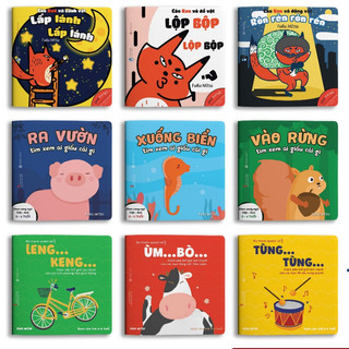 Combo sách ehon cùng bé học nói - âm thanh và ai giấu cái gì - cho bé từ 0-3 tuổi