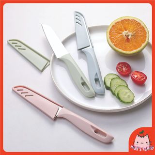 Dao gọt trái cây - dao cắt hoa quả bằng thép có bao lưỡi an toàn