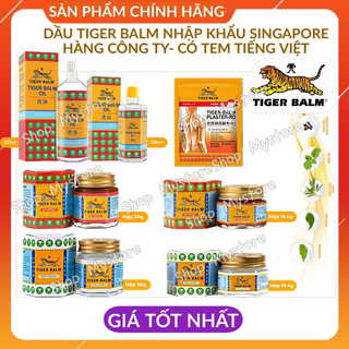 Dầu tiger balm nhập khẩu singapore chính hãng-cao dán/cù là/ dầu nóng- tem tiếng việt