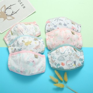 Khẩu trang 5 lớp vải xô cao cấp cho bé trai, bé gái từ 0 đến 8 tuổi nhiều hình dễ thương mã TAT001