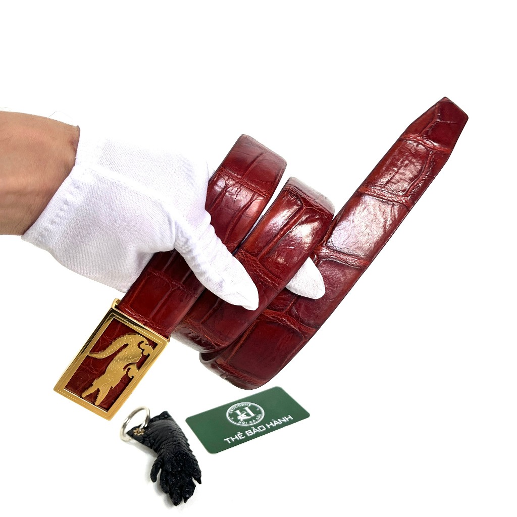 Thắt Lưng, Dây Lưng Da Bụng Cá Sấu, Khóa Thép Đúc Cao Cấp - Cam kết da cá sấu thật 100%