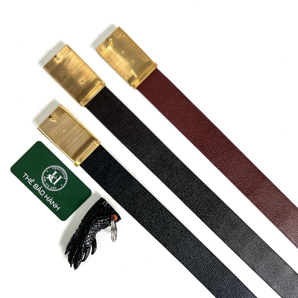 Thắt Lưng, Dây Lưng Da Bụng Cá Sấu, Khóa Thép Đúc Cao Cấp - Cam kết da cá sấu thật 100%