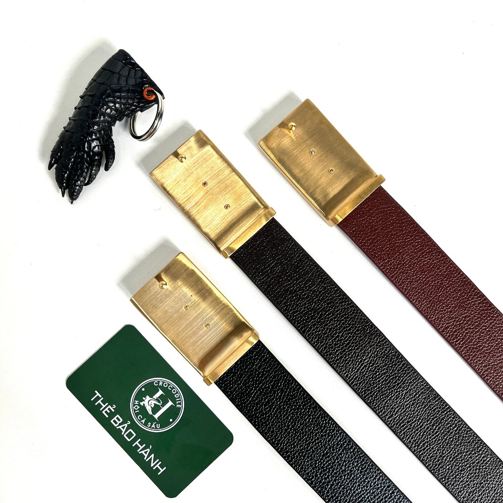Thắt Lưng, Dây Lưng Da Bụng Cá Sấu, Khóa Thép Đúc Cao Cấp - Cam kết da cá sấu thật 100%
