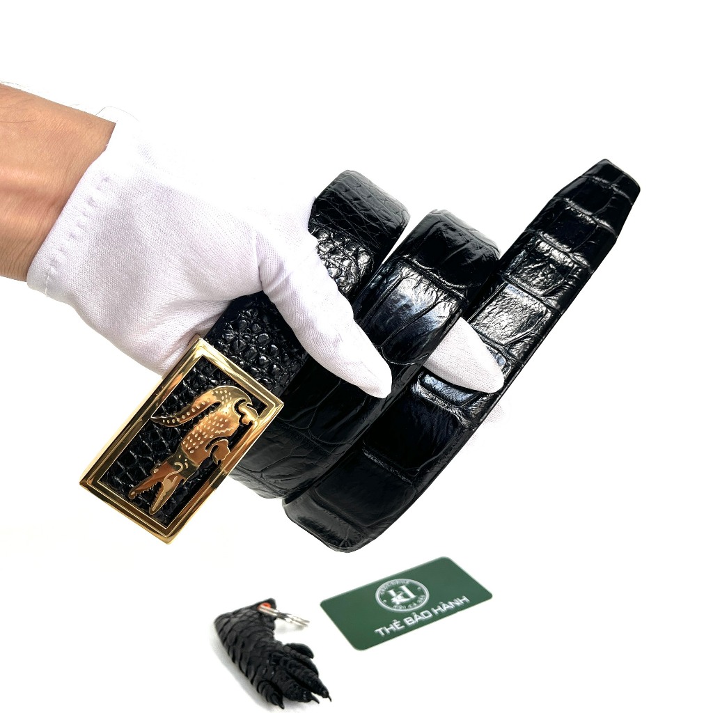 Thắt Lưng, Dây Lưng Da Bụng Cá Sấu, Khóa Thép Đúc Cao Cấp - Cam kết da cá sấu thật 100%